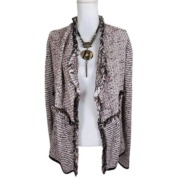 White House Black Market ~Woman Size XS~ Multocolor Tweed Cardig Jacket Unlined. - Picture 8 of 9